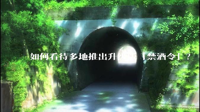 如何看待多地推出升级版「禁酒令」？