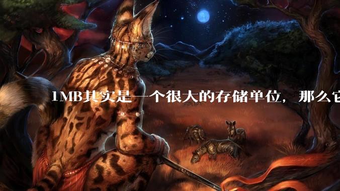1MB其实是一个很大的存储单位，那么它的存储容量究竟有多大？