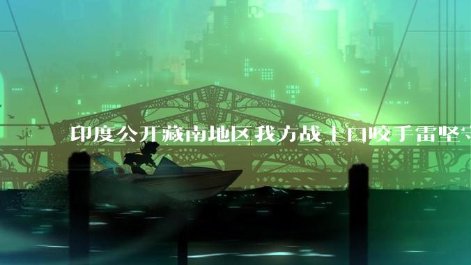 印度公开藏南地区我方战士口咬手雷坚守的***，是想表达什么？